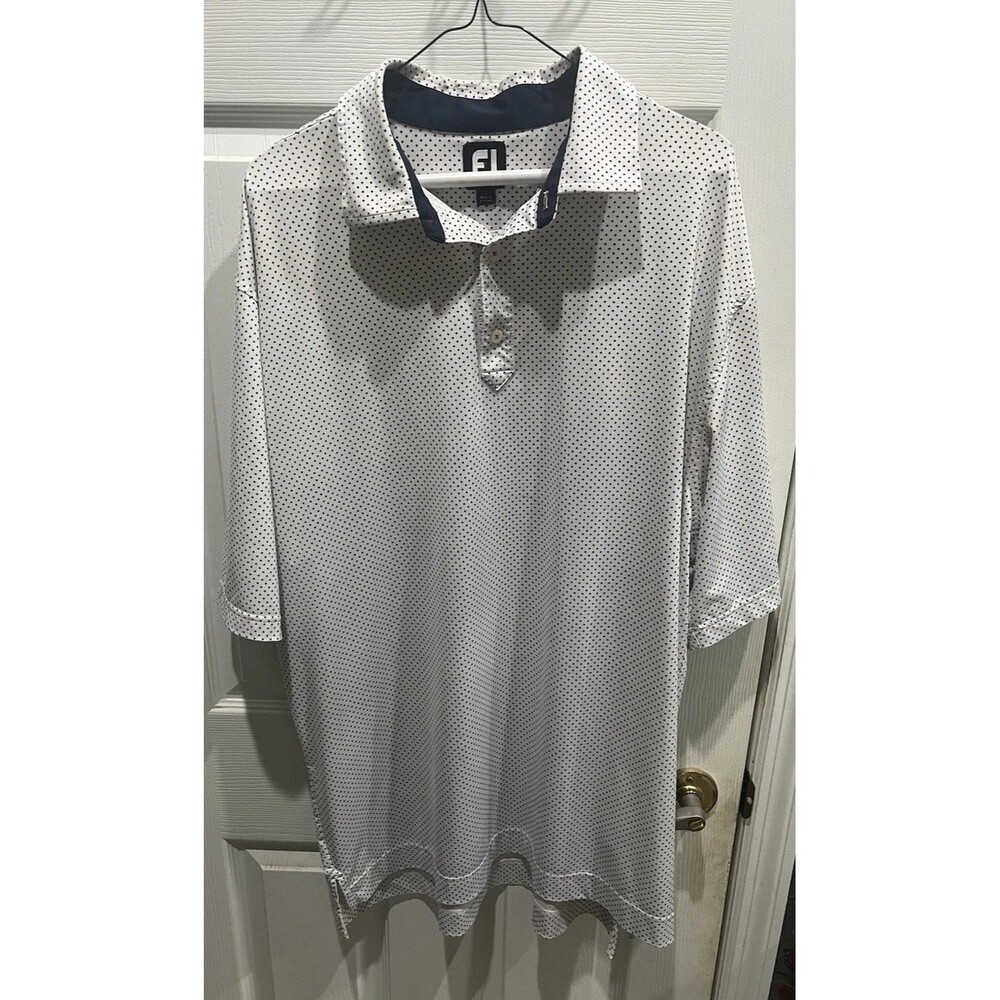 footjoy irongate print lisle golf polo shirt Mens XL